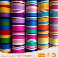 100 cotton printed multicoloured stripe canvas fabric